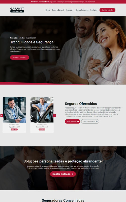 Garantt - Site para seguradoras ou corretoras de seguro